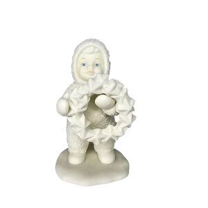 Department 56 Snowbabies Figurine Holding Star Wreath christmas collectible